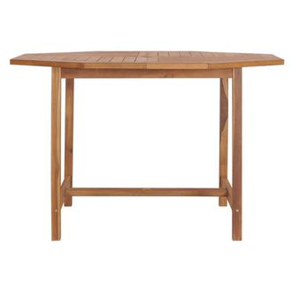 Berkfield Home Garden Dining Table 110x110x75 cm Solid Wood Teak in Brown | Size: 110 x 110 x 75 cm