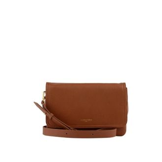 Pourchet Tassen, Dames, Bruin, ONE Size, Leer, Pens&eacute;e Flap Crossbody Bag