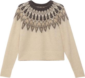 Alchemist Dani Sweater - Dames - Ronde hals truien - Bruin - XL - Wol - Truien & Vesten