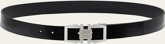Ferragamo Men Gancini Buckle Leather Belt