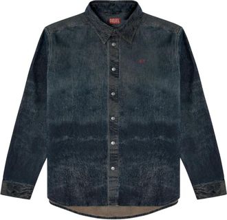Diesel Camicia S-Simply-EPBS denim con lavaggio acido - Blu