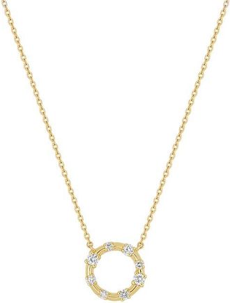 Bony Levy Solstice Diamond Circle Pendant Necklace in 18K Yellow Gold at Nordstrom