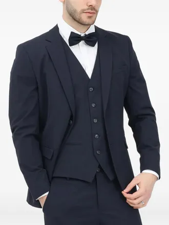 Selected Blazer met bewerkte revers - Blauw
