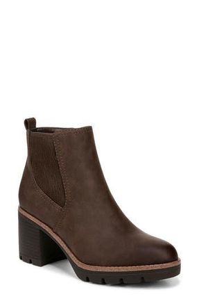 Naturalizer Madalynn Water-Repellent Bootie - Wide Width Available in Truffle Taupe Faux Leather at Nordstrom Rack, Size 9.5
