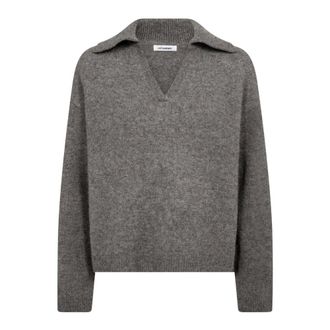 Co'Couture Jersey de cuello pico - Knitwear - Mujer - Gris - XS