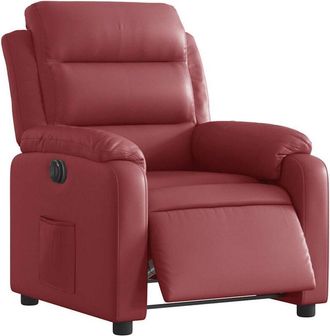 vidaXL Vidaxl - Sill&oacute;n Reclinable El&eacute;ctrico De Cuero Sint&eacute;tico Rojo Tinto