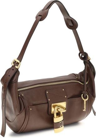 Chlo&eacute; Womens Brown Calf Leather Bos Taurus Shoulder Bag