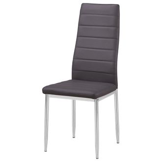 Best Master Furniture Best Master Chapman Bi Cast Leather Dining Side Chair in Gray (Set of 2)