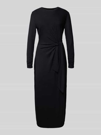 Boss Orange by Hugo Boss BOSS Orange Tailliertes Freizeitkleid mit integriertem Bindeg&uuml;rtel Modell ERLOT in Black, Gr&ouml;&szlig;e XS