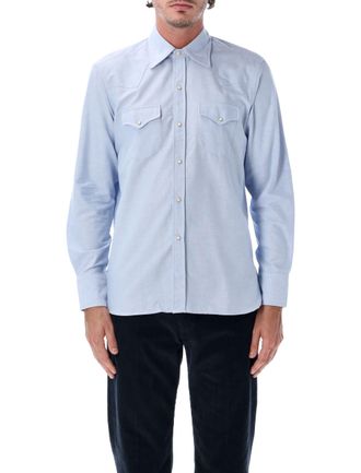 Fortela Tex Slim Fit Cotton Snap Flap Pocket Western Casual Shirt