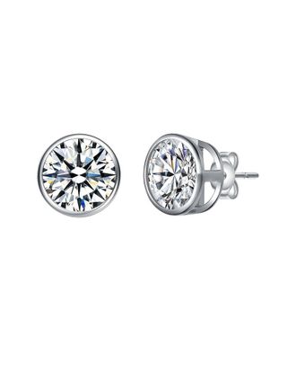 Genevive Silver Stud Earrings