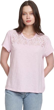 Wilt Easy S/S Crew Lace Yoke Tee
