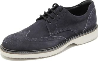 Hogan H217 Route Derby - Heren - Nette schoenen - Blauw - 41 EU - Denim - Schoenen