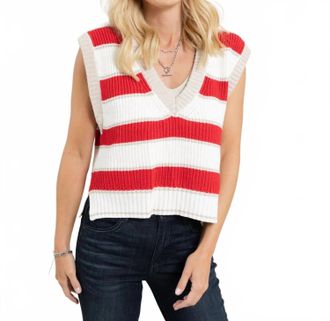 Elan Hot Summer Sweater Vest In Red