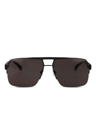 BOSS Zonnebril met rechthoekig montuur - Zwart