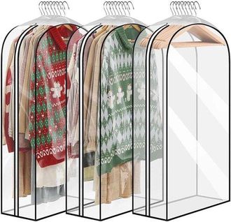 OEM Bolsas Transparentes De 25 Cm Para Guardar Ropa En Armarios - Paquete De 3