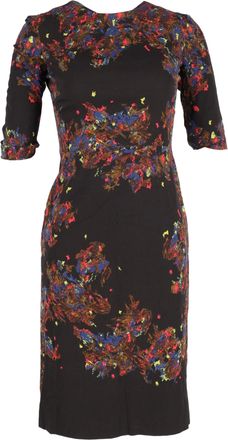 Erdem Erdem Splattered Print Dress in Multicolor Cotton