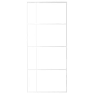 Berkfield Home Sliding Door Frosted ESG Glass & Aluminium 90x205 cm White