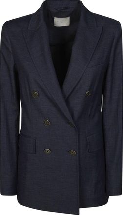 Circolo 1901 D.p. Lino Cotone Effetto Denim - Dames - Blazers - Blauw - XS - Denim - Jassen