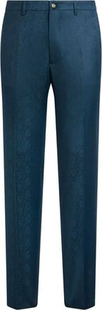 Etro Pantaloni dritti in lana - Blu
