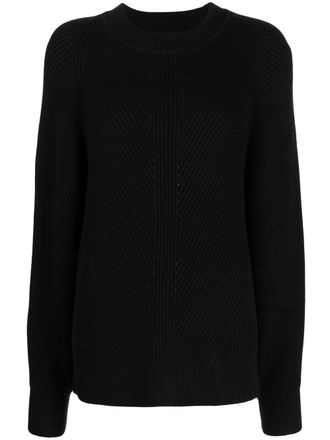 Joseph crew-neck knitted sweater - Black