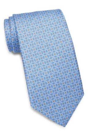 David Donahue Neat Silk Tie in Sky at Nordstrom