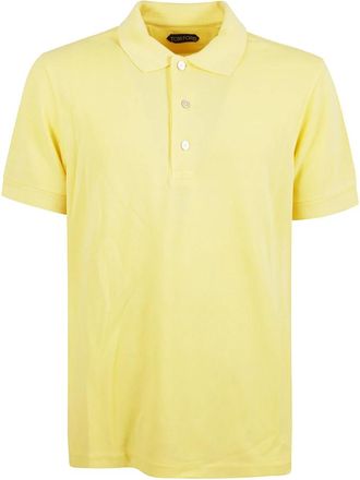 Tom Ford Lyocell Piqu&eacute; Polo Shirt - Heren - Polos - Beige - 2XL - Katoen - Tops