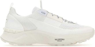 Valentino Garavani White Fabric Athletic Mens Sneakers