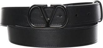 Valentino Garavani VLogo Signature Riem - Heren - Riemen - Zwart - 105 CM - Leer - Accessoires