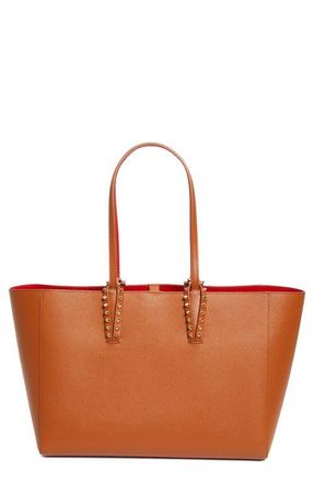Christian Louboutin Small Cabata Soft Leather Tote in Cm6T Cuoio/gold at Nordstrom