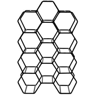 Light & Living Light&living - estante para vino Salbris negro mate para 12