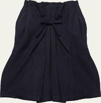 Prada Chevron Pleated Fit-And-Flare Skirt