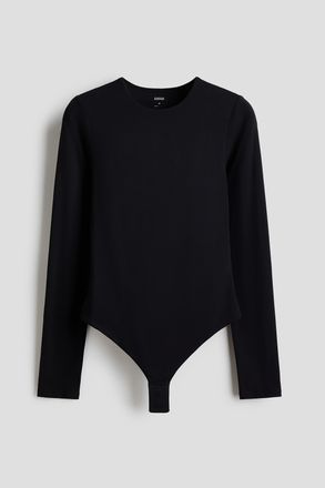 H&M Sculpting Tangabody mit Langarm - Schwarz