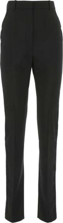 Alexander McQueen Wool Cigarette Pant - Dames - Slim Fit Broeken - Zwart - S - Wol - Broeken