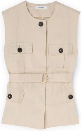 Motivi Dames, Jassen, Beige, Maat: 2XS Linnen