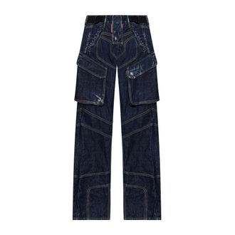 Dsquared2 Dames, Jeans, Blauw, Maat: XS Katoen