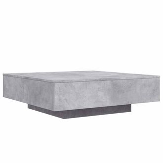 vidaXL Mesa De Centro Con Luces Led Gris Hormig&oacute;n 100x100x31 Cm Vidaxl