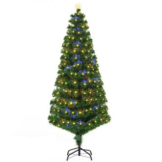 OEM &Aacute;rbol De Navidad 180cm Artificial &Aacute;rbol Con Soporte Met&aacute;lico Luces Led Multicolores Verde Natural Material Pvc