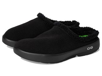 Oofos Mens OOcoozie Mule Mens Shoes Black : 11 M, Synthetic