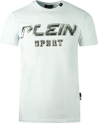 Calvin Klein Plein Sport Zilver Logo Witte T-Shirt