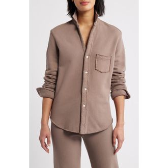 Frank & Eileen Eileen Relaxed Terry Button-Up Shirt in Brulee at Nordstrom, Size X-Large