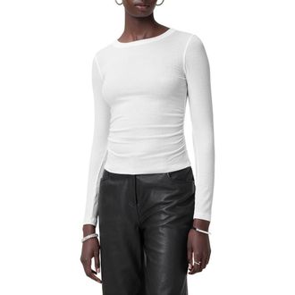 AllSaints Bec Long Sleeve T-Shirt in Optic White at Nordstrom, Size Large