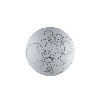 Netlighting Karma Decorative Flush Ceiling Light White Glass E27