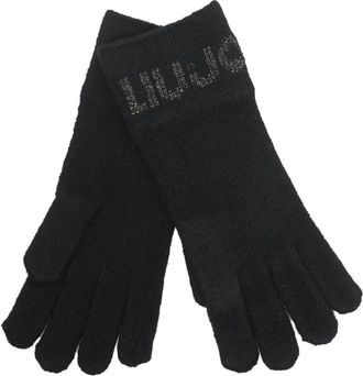 Liu Jo logo-detail gloves - women - Modacrylic/Polyester/Spandex/Elastane/Lurex - One Size - Black