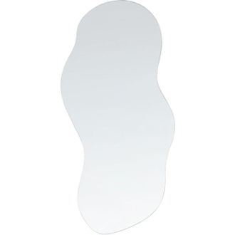 Beliani Beliani - Specchio da parete in vetro argentato 33 x 80 cm senza cornice forma ovale Auxerre