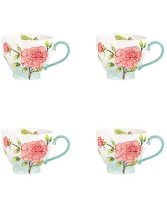 10 Strawberry Street 12 Strawberry Street Set Of 4 Petaluxe Mugs