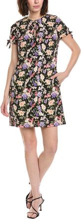 CeCe by Cynthia Steffe Cece Bow Detail Keyhole Linen-Blend Mini Dress