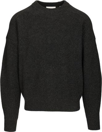 Isabel Marant Ribbed Sweater - Heren - Ronde hals truien - Grijs - L - Wol - Truien & Vesten