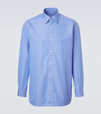 Charvet Striped cotton poplin shirt