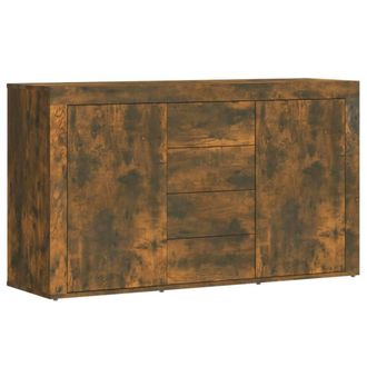 Berkfield Home Sideboard Smoked Oak 120x36x69 cm Engineered Wood in Brown | Size: 120 x 36 x 69 cm